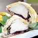 Filo-wrapped turkey with brie and cranberry is a true departure from the traditional big bird.